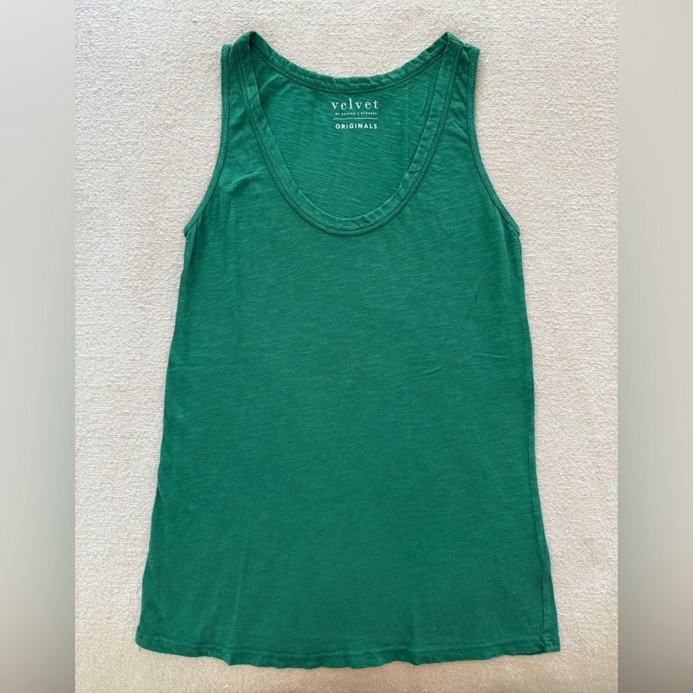 Velvet by Graham & Spencer | Aya Tank Top | Emerald | Size XS